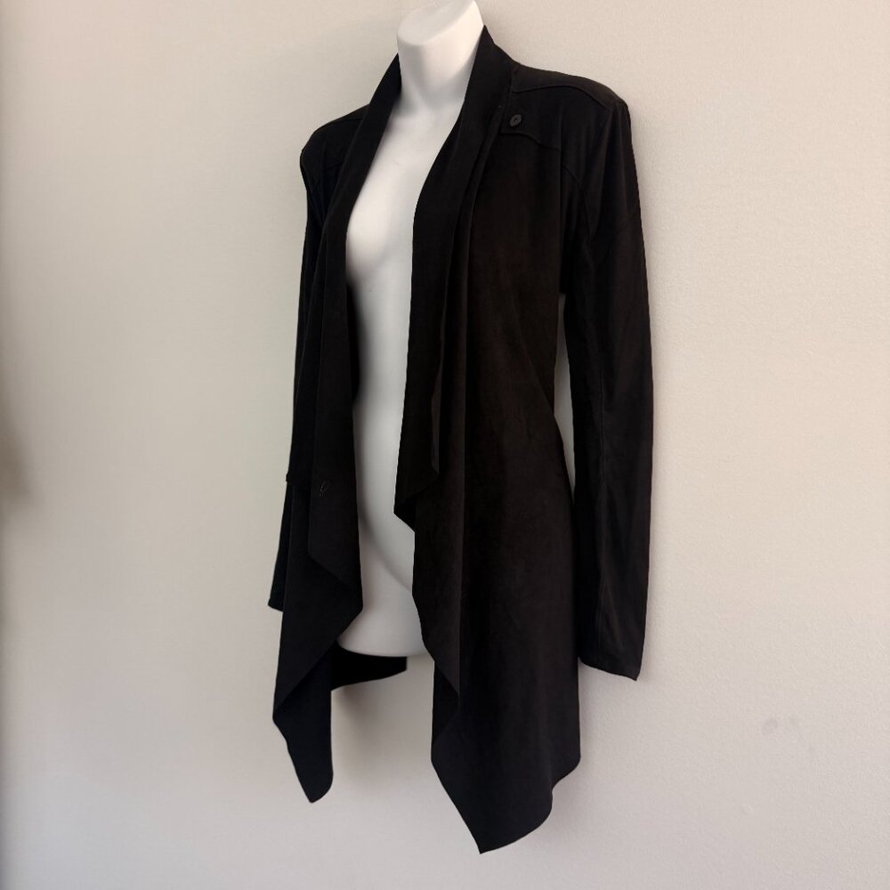 BLANKNYC Black Convertible Drape Jacket | Magnetic Cowl Neck Size M - Picture 3 of 14